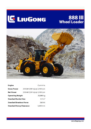 Ładowarki kołowe Liugong 888 III 