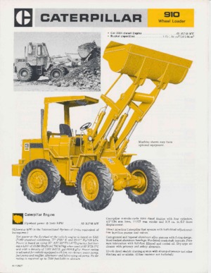 Ładowarki kołowe Caterpillar 910