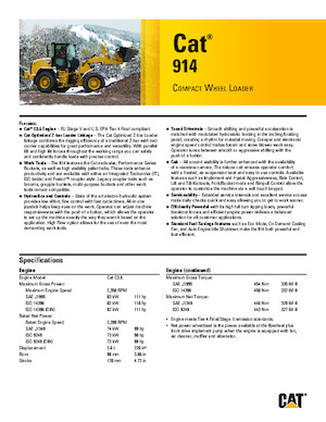 Ładowarki kołowe Caterpillar 914