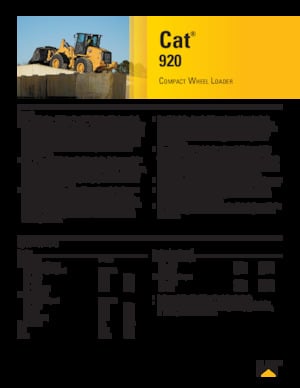 Ładowarki kołowe Caterpillar 920