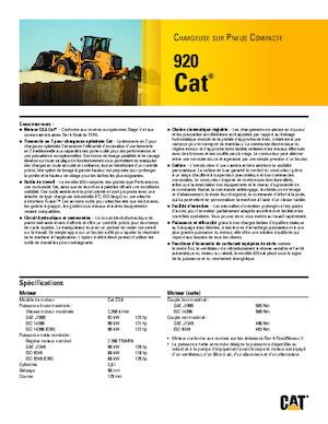 Ładowarki kołowe Caterpillar 920