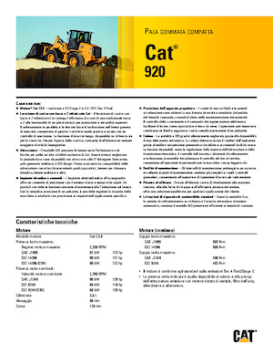 Ładowarki kołowe Caterpillar 920