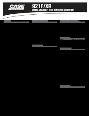 Ładowarki kołowe Case 921 F/XR