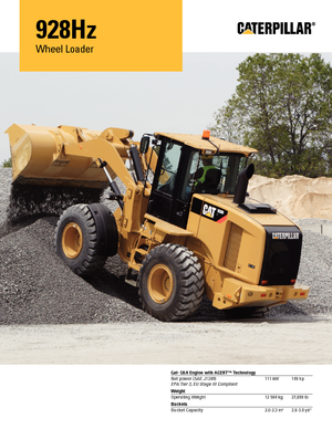 Ładowarki kołowe Caterpillar 928Hz