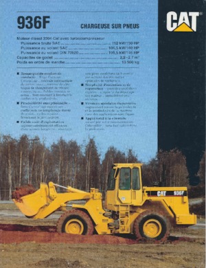 Ładowarki kołowe Caterpillar 936 F