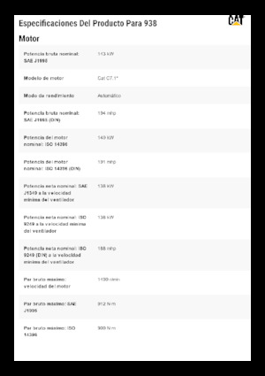 Ładowarki kołowe Caterpillar 938