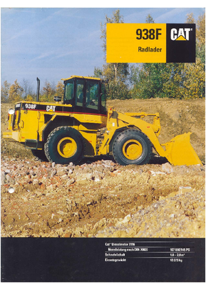 Ładowarki kołowe Caterpillar 938 F