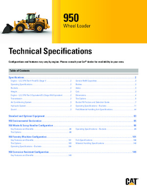 Ładowarki kołowe Caterpillar 950