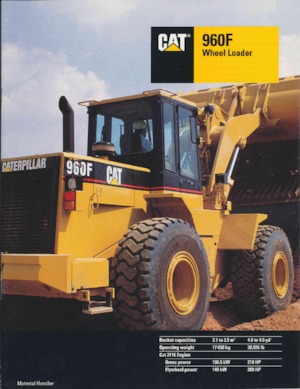 Ładowarki kołowe Caterpillar 950F