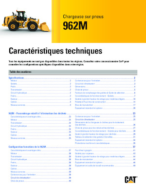 Ładowarki kołowe Caterpillar 962M