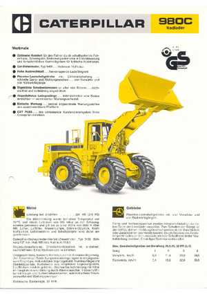 Ładowarki kołowe Caterpillar 980 C