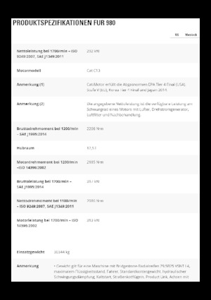 Ładowarki kołowe Caterpillar 980