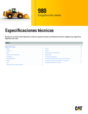 Ładowarki kołowe Caterpillar 980