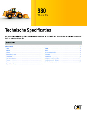 Ładowarki kołowe Caterpillar 980