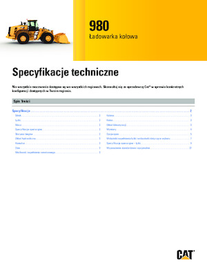 Ładowarki kołowe Caterpillar 980