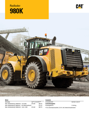 Ładowarki kołowe Caterpillar 980K