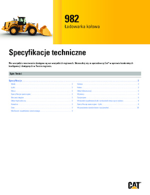 Ładowarki kołowe Caterpillar 982