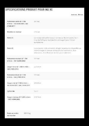 Ładowarki kołowe Caterpillar 982 XE