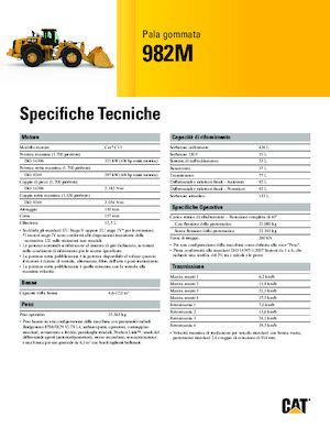Ładowarki kołowe Caterpillar 982M