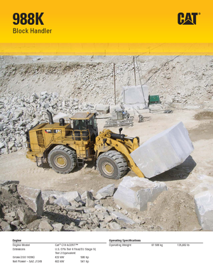 Ładowarki kołowe Caterpillar 988K