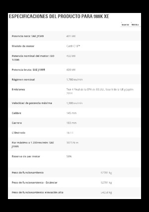 Ładowarki kołowe Caterpillar 988K XE