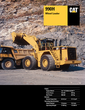 Ładowarki kołowe Caterpillar 990H