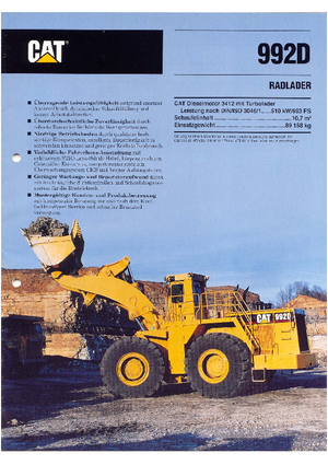 Ładowarki kołowe Caterpillar 992 D