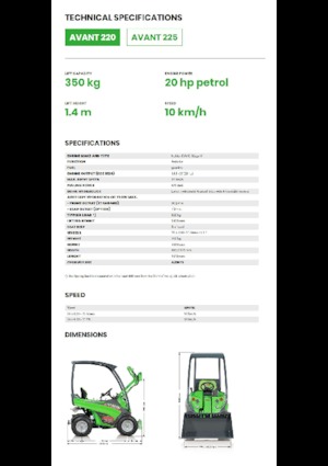Ładowarki kołowe Avant Tecno Avant 220