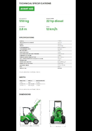 Ładowarki kołowe Avant Tecno Avant 423