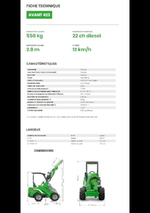 Ładowarki kołowe Avant Tecno Avant 423
