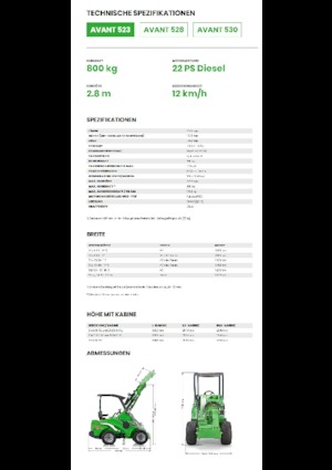 Ładowarki kołowe Avant Tecno Avant 523