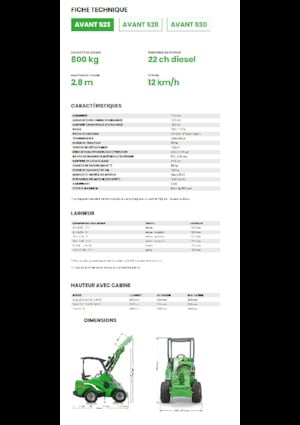 Ładowarki kołowe Avant Tecno Avant 523