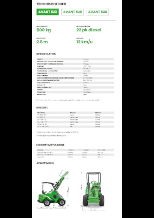 Ładowarki kołowe Avant Tecno Avant 523