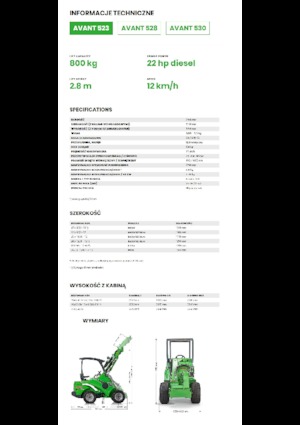 Ładowarki kołowe Avant Tecno Avant 523