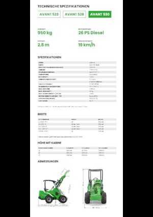 Ładowarki kołowe Avant Tecno Avant 530