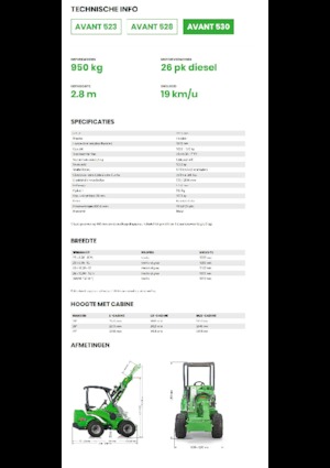 Ładowarki kołowe Avant Tecno Avant 530
