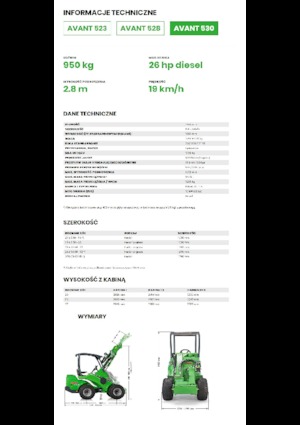 Ładowarki kołowe Avant Tecno Avant 530