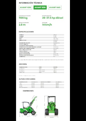 Ładowarki kołowe Avant Tecno Avant 635