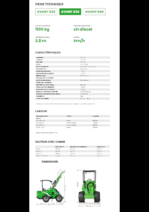 Ładowarki kołowe Avant Tecno Avant 635