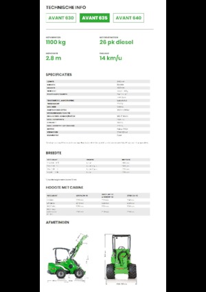 Ładowarki kołowe Avant Tecno Avant 635