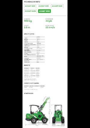 Ładowarki kołowe Avant Tecno Avant 650