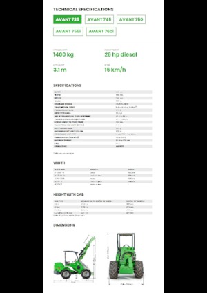 Ładowarki kołowe Avant Tecno Avant 735