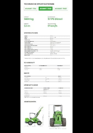 Ładowarki kołowe Avant Tecno Avant 755i