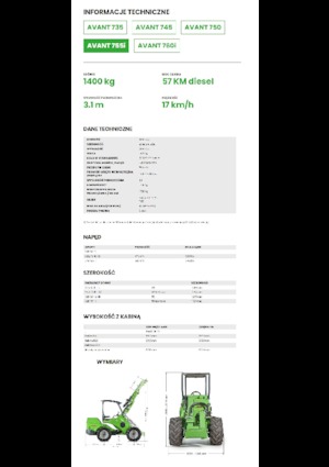 Ładowarki kołowe Avant Tecno Avant 755i