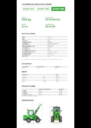 Ładowarki kołowe Avant Tecno Avant 760i