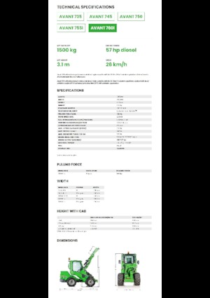 Ładowarki kołowe Avant Tecno Avant 760i