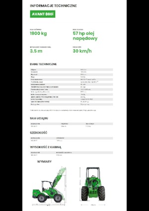 Ładowarki kołowe Avant Tecno Avant 860i