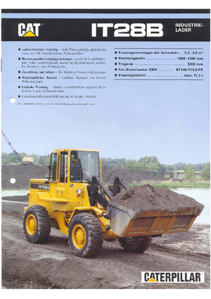 Ładowarki kołowe Caterpillar IT 28 B