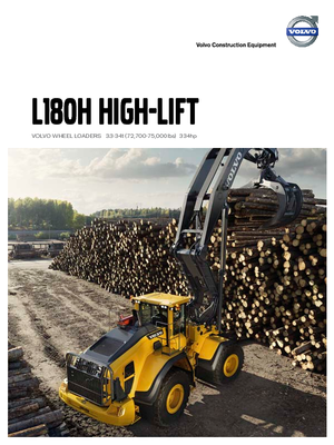 Ładowarki kołowe Volvo L180H High-Lift