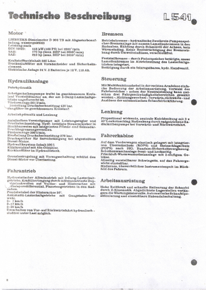 Ładowarki kołowe Liebherr L 541 B